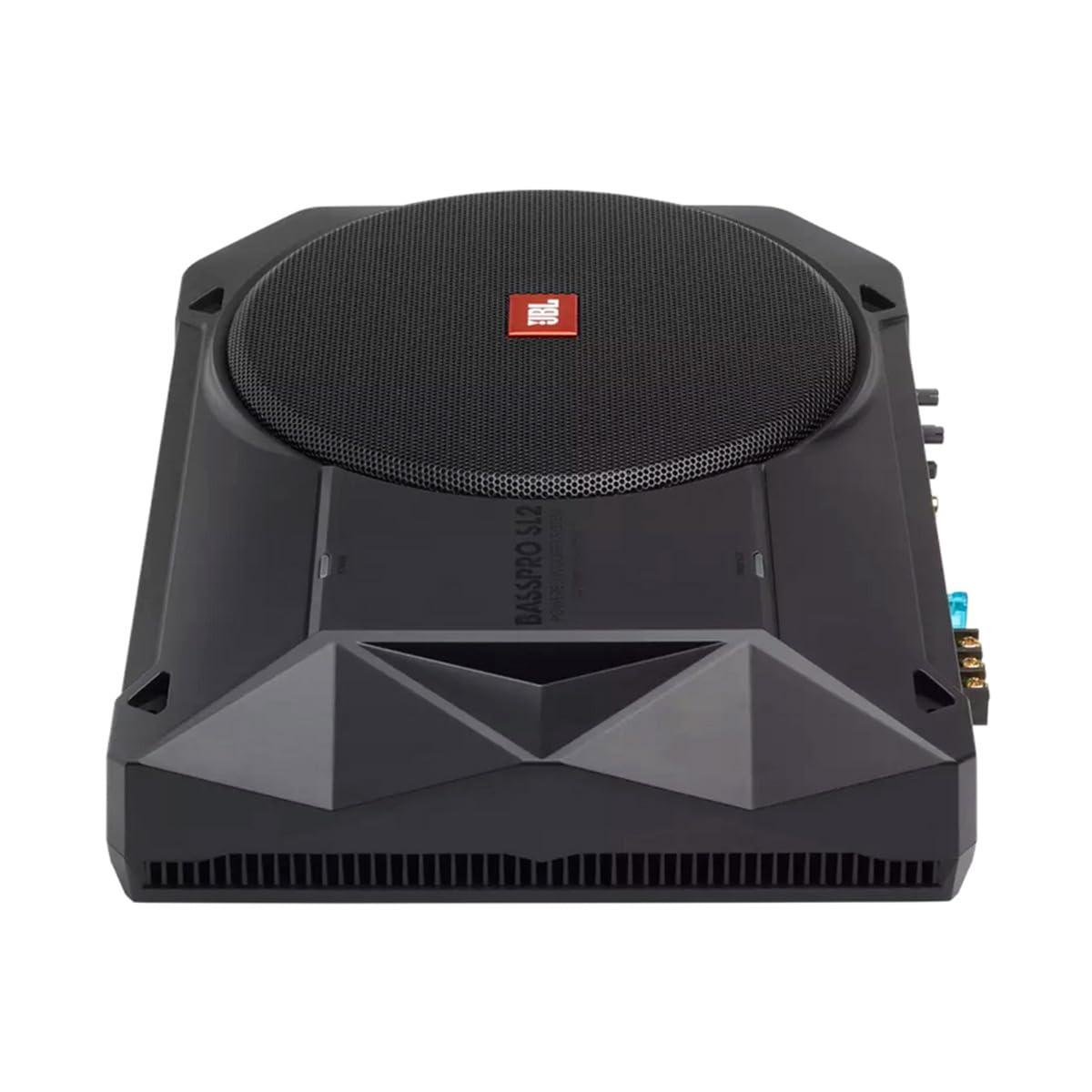 JBL BassPro SL2 aktiivne auto subwoofer – kompaktne auto bassikast 200mm (8-tolline) ja 125W võimendi, must – detailne vaade