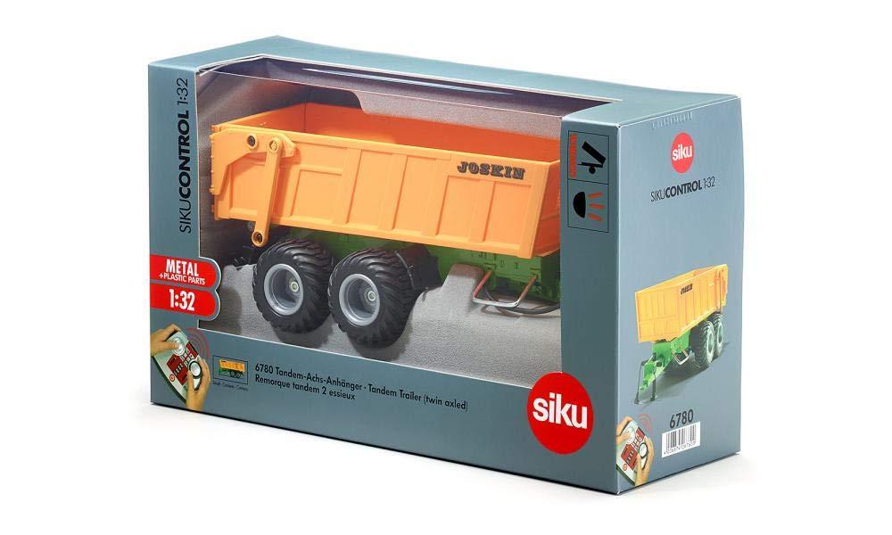 siku 6780, Tandemteljega haagis, 1:32, kaugjuhitav, sobib SIKU CONTROL haagisekonksuga sõidukitele, metall/plastik, oranž – pilt 7