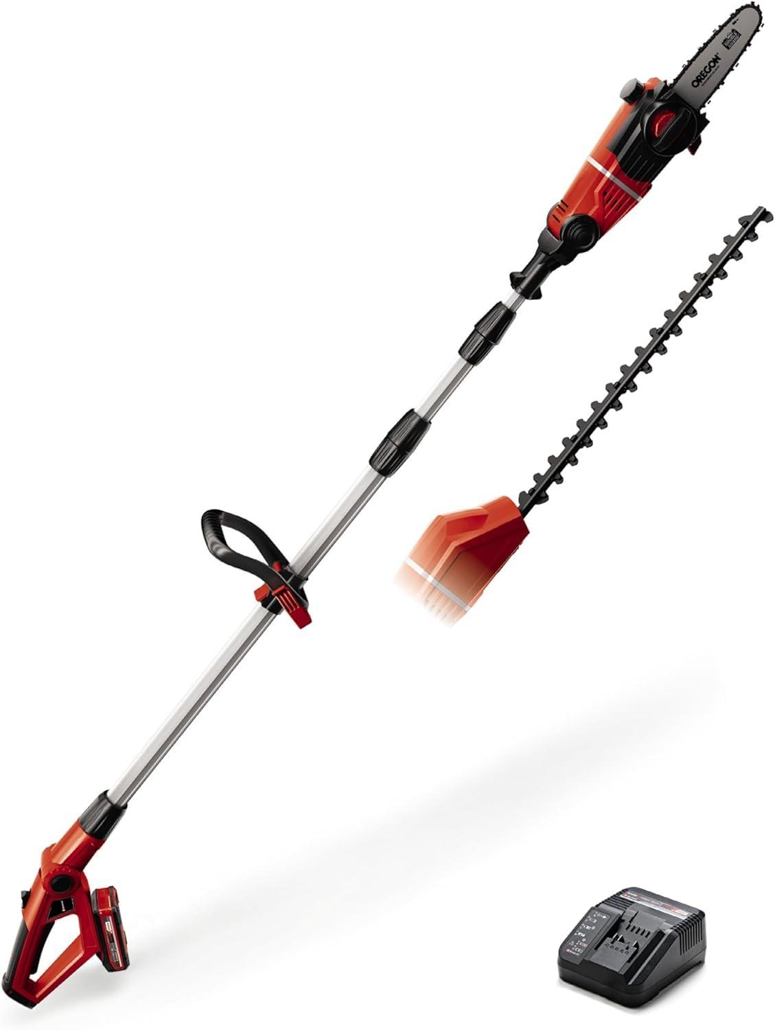 Einhell akuga multifunktsionaalne tööriist GE-HC 18 Li T Kit (18V, 3Ah, 2-ühes hekilõikur ja kettsaag, Oregon juhtplaat, koos aku ja laadijaga)