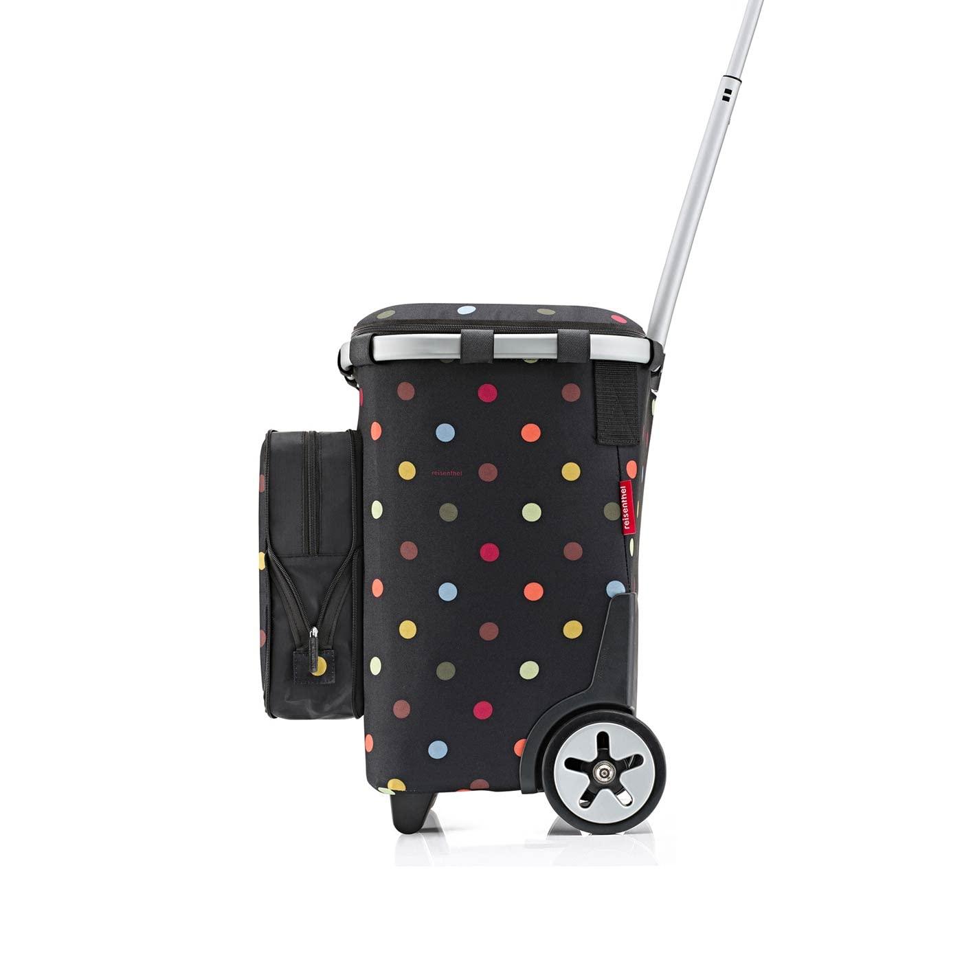 reisenthel carrycruiser Plus Dots – Kaasaskantav ostukäru jahutussektsiooniga, õlarihma ja eemaldatava võrktaskuga – Valmistatud taaskasutatud materjalist – detailne vaade