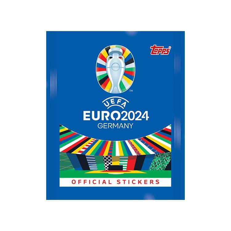 Topps Ametlik EURO 2024 Kleepsukollektsioon - Täiskarp (100 pakki) 6 kleepsu paki kohta (600 kleepsu)