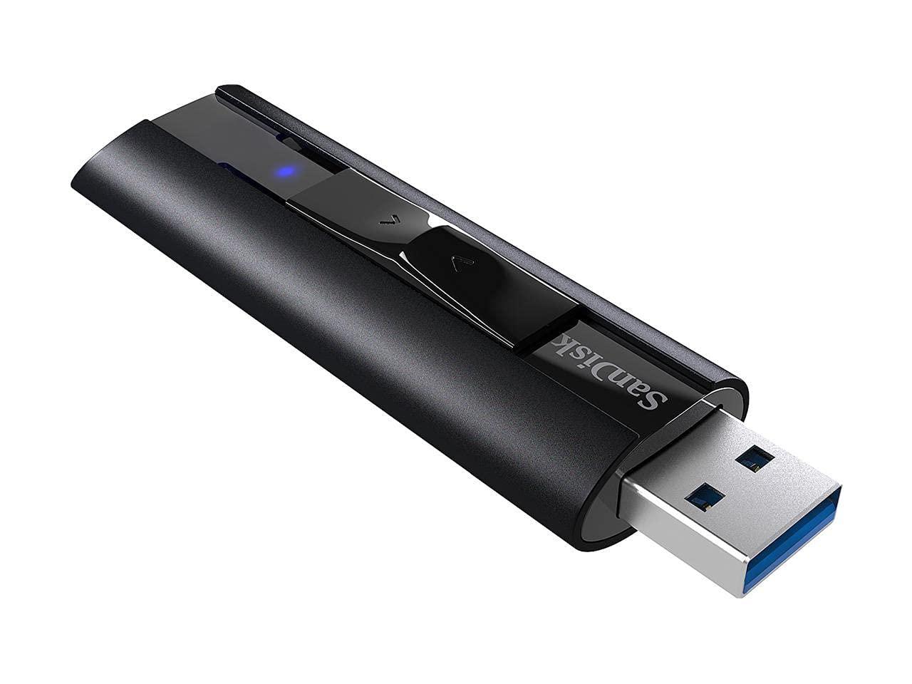 SanDisk Extreme PRO USB 3.2 Solid State Mälupulk 512 GB (Lugemine kuni 420 MB/s, kirjutamine kuni 380 MB/s, paroolikaitse, vastupidav korpus, RescuePRO Deluxe tarkvara) – detailne vaade