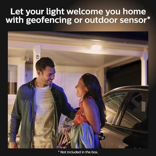 Philips Hue White Welcome välisvalgusti (2.600 lm), hämardatav õue seinavalgusti Hue valgustussüsteemiga, soe kuni külmvalge valgus, nutikas valgusjuhtimine hääle ja rakenduse kaudu, must – pilt 9