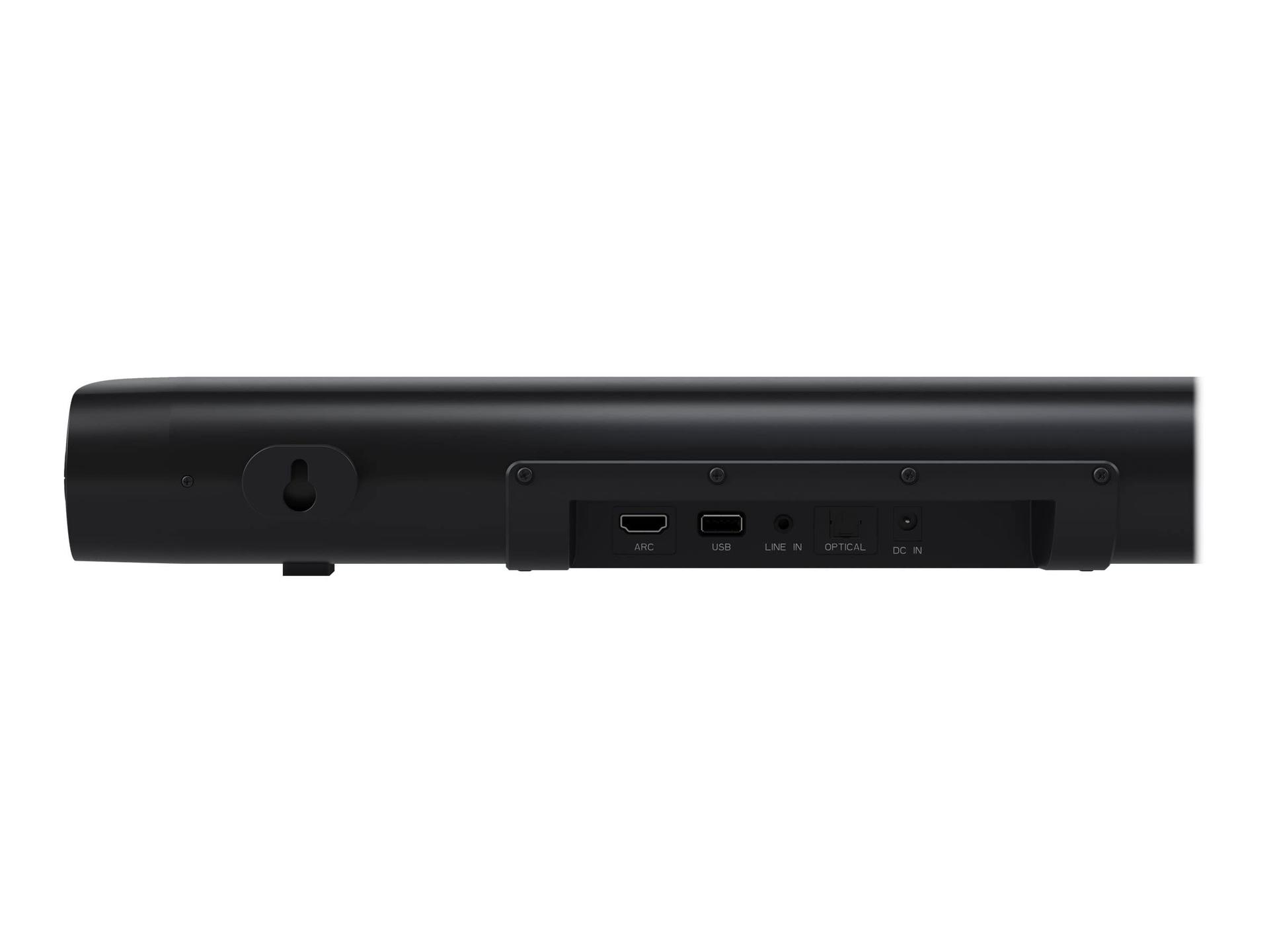 SHARP HTSB107 2.0 heliriba 90W (USB, Bluetooth, HDMI, Optiline, AUX-In 3,5 mm, Laius: 65 cm), must – kasutusnäide