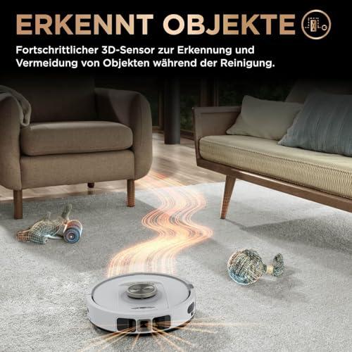 Shark PowerDetect 2-in-1 Tolmu- ja Pühkimisrobot, NeverTouch Pro 60 Päeva, Ise-Tühjendamine, Vee Täitmine ja Puhastus, 3D- & LiDAR-Navigatsioon, NeverStuck Takistuste Vältimine, Valge, AV2800ZEEUWH – pilt 12