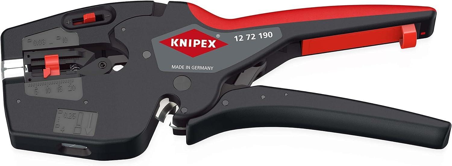 KNIPEX NexStrip Elektriku-multitööriist libisemiskindlate plastikkatete ja 190 mm pikkusega – 12 72 190 SB