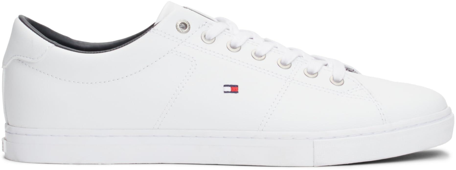 Tommy Hilfiger ESSENTIAL LEATHER SNEAKER Cupsole Sneaker Meestele, Valge, 44 EU – kasutusnäide