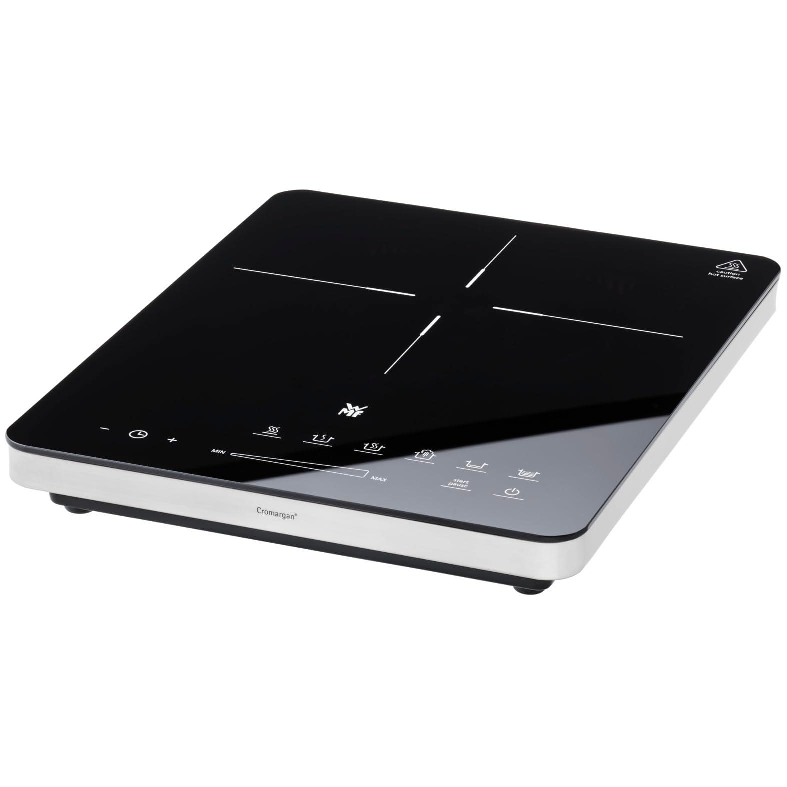 WMF Kult X mobiilne induktsioonpliit, kuni 28 cm, 1 keeduväli, 8 astet, poti tuvastus, puutetundlik ekraan, klaaskeraamika, taimer, 2100 W