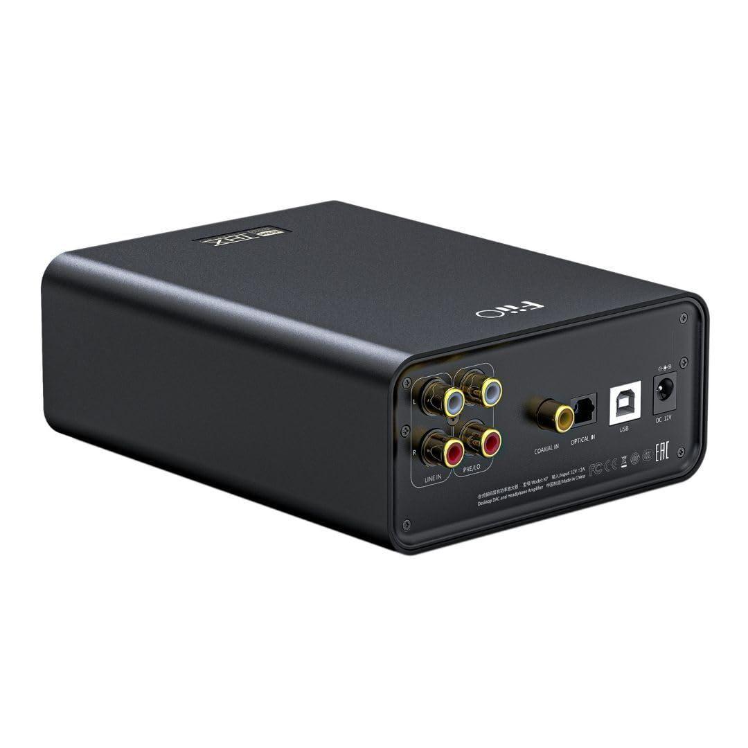FiiO K7 Täisbalanseeritud HiFi DAC Kõrvaklappide Võimendi AK4493S*2, XMOS XU208 PCM384kHz DSD256, USB/Optiline/Koaksiaal/RCA Sisendid, 6,35 mm/4,4 mm Väljund – lisavaade