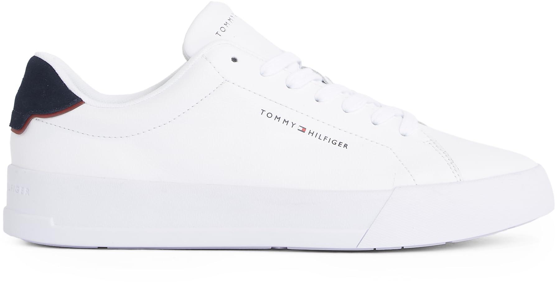Tommy Hilfiger meeste nahast Court Sneaker Detail Essential, valge (White/Desert Sky), 44 – kasutusnäide