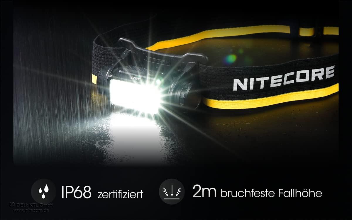 Nitecore NU43 Pealamp, kerge, USB-C laetav LED-pealamp, 1400 luumenit, 130 m valguskaugus, punane valgus öiseks nägemiseks – pilt 9