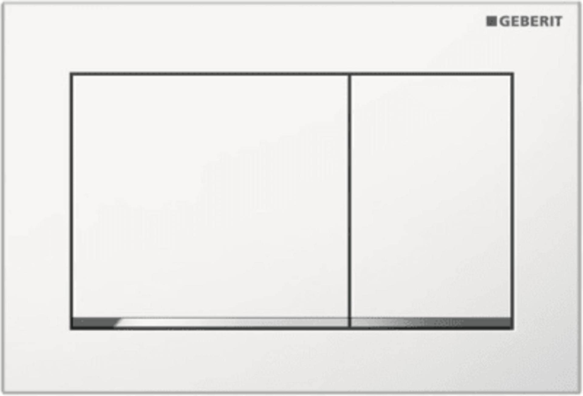 Geberit 115080KJ1 loputusplaat OMEGA30 kahe loputusega, kroom/valge