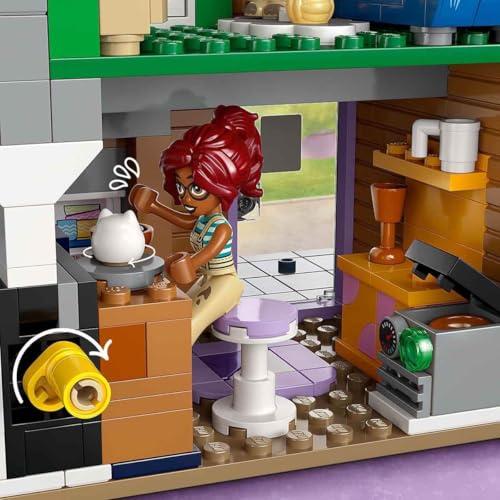 LEGO Friends Heartlake City elamu- ja ostutänav, ehituskomplekt rollimängudeks 9 tegelaskujuga (sh 7 minifiguuri) ja 3 kassiga, kingitus tüdrukutele ja teismelistele, mängumaja 42670 – detailne vaade