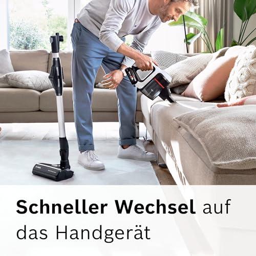 Bosch juhtmeta tolmuimeja Unlimited 7 BKS711MTB, tolmukotita, vahetatava akuga, painduva toruga, hügieenifiltriga, 10-aastase mootorigarantiiga, mini-turbodüüsiga, LED-valgustusega, turborežiimiga, valge – pilt 12