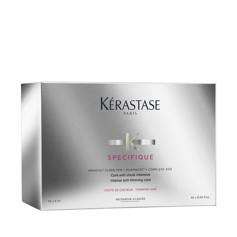 Kérastase intensiivne juuksehooldus kõikidele juuksetüüpidele – Juuste kasvu ja tugevdamise jaoks, Cure Anti-Chute X42 juuksehooldus, Spécifique, 42 x 6 ml – pilt 6