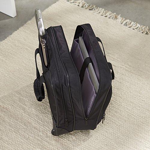 Amazon Basics – Sülearvuti-troll, kiiresti veerevate rataste ja kergesti ligipääsetava esitaskuga – sobib kuni 15,6-tollistele (39,6 cm) sülearvutitele, must – pilt 12