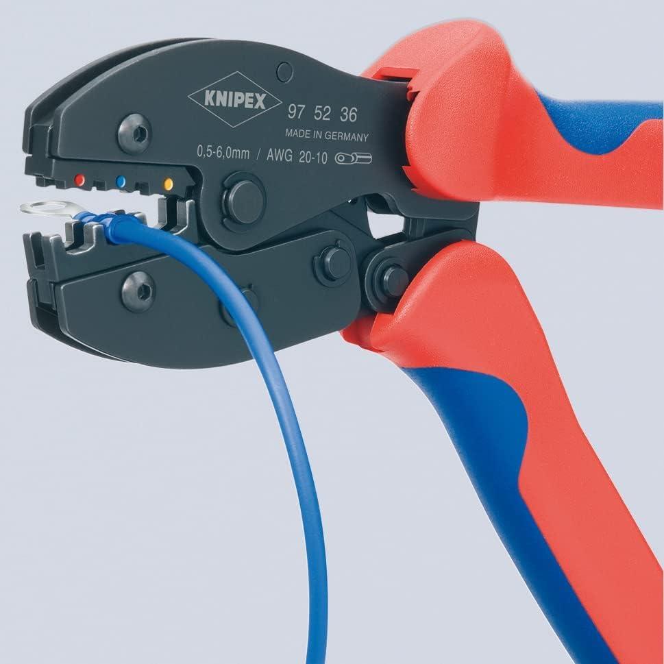 KNIPEX PreciForce pressitangid mitmekomponentsete käepidemetega, mustaks töödeldud 220 mm 97 52 36 – kasutusnäide