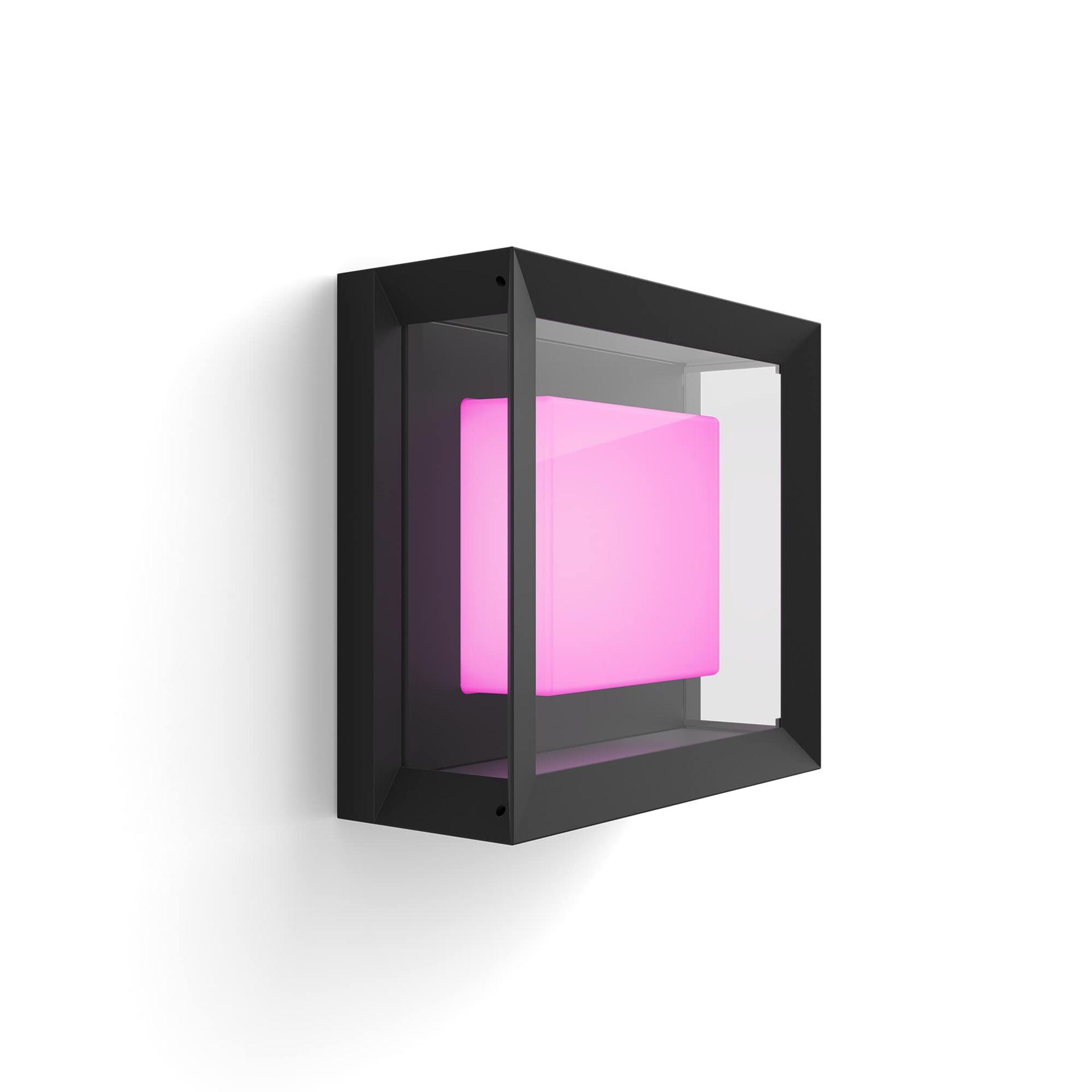 Philips Hue White and Color Ambiance LED välisseinavalgusti Econic (ruudukujuline) | hämardatav | kuni 16 miljonit värvi | juhitav rakenduse kaudu | ühilduv Amazoniga
