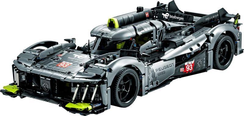 LEGO 42156 Technic Peugeot 9X8 24H Le Mans hübriid-hüperauto, legendaarne võidusõiduauto, mudelauto ehituskomplekt täiskasvanutele, mõõtkava 1:10, motospordi autokollektsioon kogenud ehitajatele – kasutusnäide