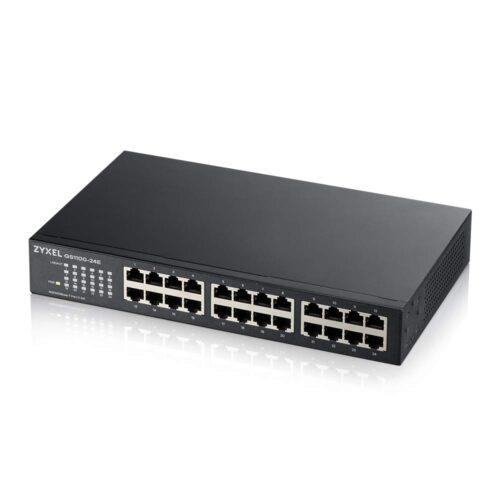 Zyxel 24-pordiline Gigabit Ethernet haldamata lüliti – ventilaatorita disain [GS1100-24E]