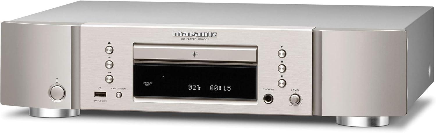 Marantz CD6007 HiFi CD-mängija, CD-de ja CD-R/RW taasesitus, USB, kõrvaklappide võimendi, hõbe-kuld, CD6007/N1SG