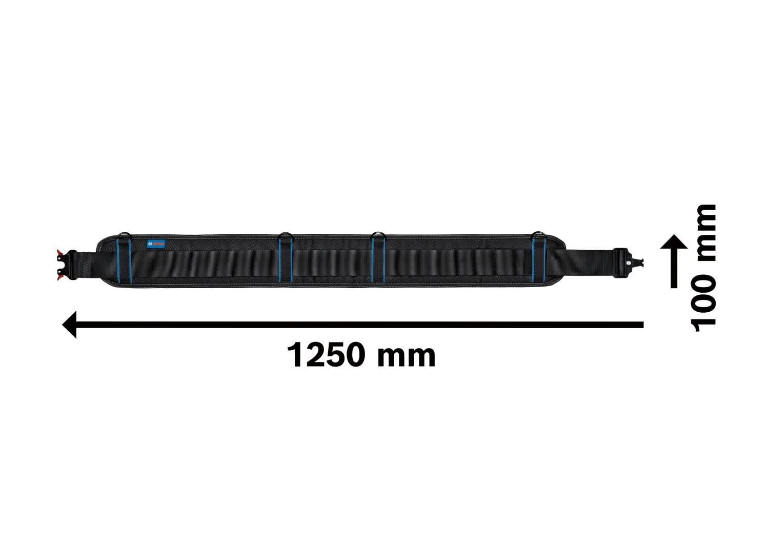 Bosch Professional ProClick tööriistavöö komplekt: 1x vöö 108 (suurus L/XL), 1x kott GWT 4, 1x kott GWT 2, 2x ProClick hoidikut – pakend ja tarvikud