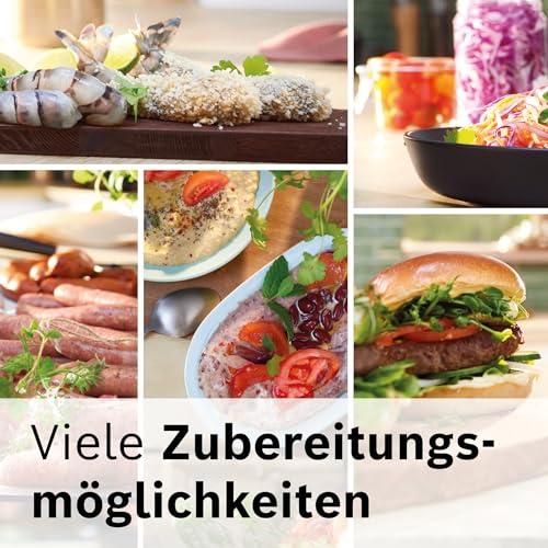 Bosch hakklihamasin Serie 4 MFWS420W, kompaktne, 2 kiirust, 2 sõela (3 & 8mm), vorstitarvik, 10-aastane mootori garantii, planeetülekanne, 1.900 W, valge/must – pilt 13