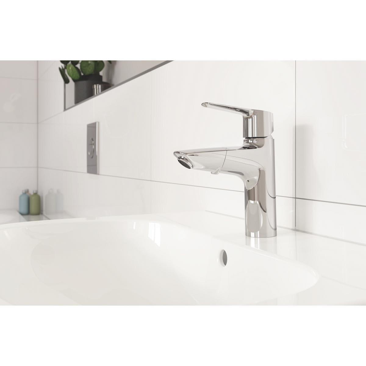 GROHE Start – Peresõbralik valamu segisti (väljatõmmatav, veesäästlik, kiire paigaldussüsteem, sisaldab paigaldustööriistu), kroom, 24205003 – pilt 7