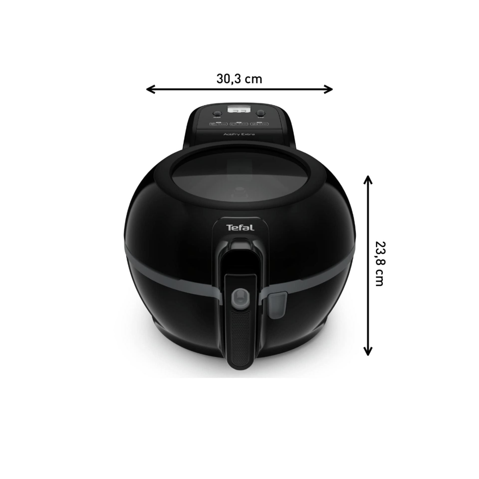 Tefal ActiFry Extra kuumaõhufritüür, AirFryer segamisvarrega, ei vaja raputamist, 1550 W, 1,2 kg, 6 inimesele, High Speed Airflow, taimer, energiasäästlik, tervislik fritüür ilma õlita, must, FZ7228 – pilt 9
