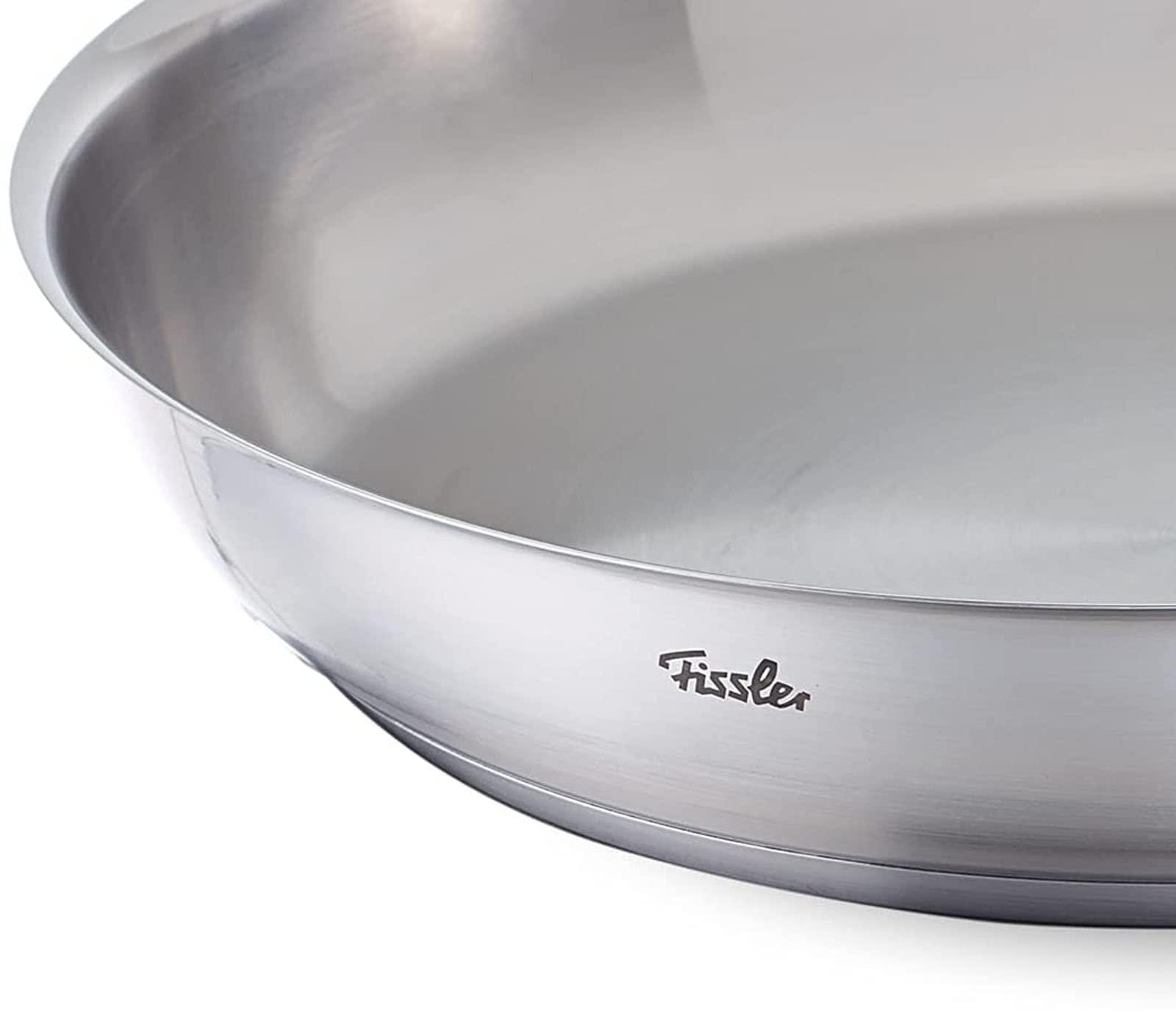 Fissler Catania / Roostevabast terasest pann (Ø 24 cm), katmata käepidemega praepann, hautamispann, ideaalne krõbedaks praadimiseks, sobib kõikidele pliiditüüpidele – ka induktsioonile – pakend ja tarvikud