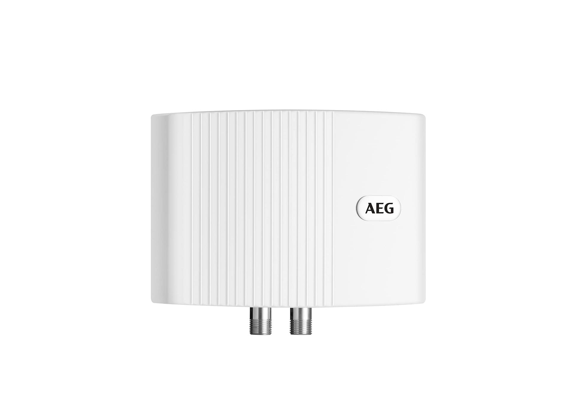 AEG hüdrauliline väike vooluboiler MTH 350 ainult kätepesu kraanikausile, 3,5 kW, pistikühendusega, survevaba, VDE sertifitseeritud, 189554 – pakend ja tarvikud