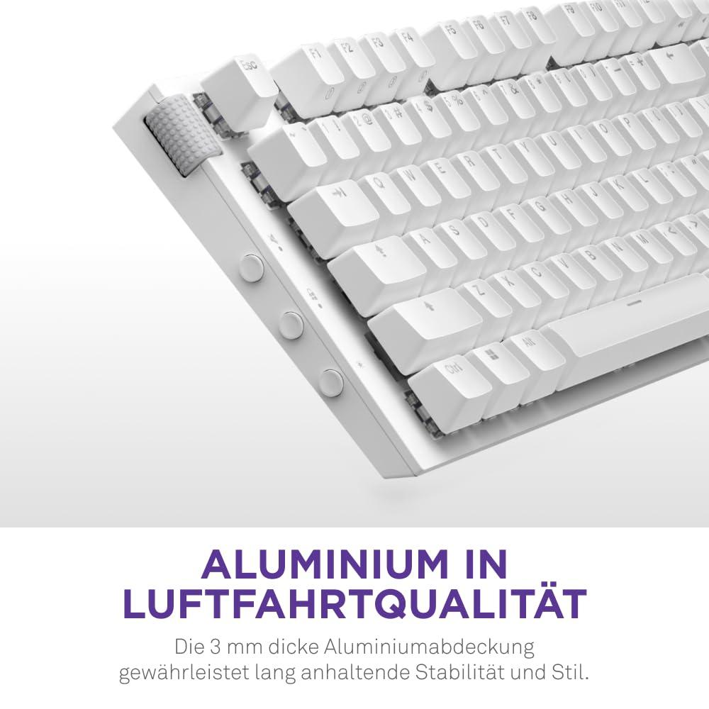 NZXT Function 2-2024 Optiline Täissuuruses Mänguriklaviatuur | RGB-taustavalgustus | 8K küsitlussagedus | Lineaarsed optilised lülitid | Reguleeritav käivitamine | Hot-Swap | Valge – DE (QWERTZ) – pilt 8