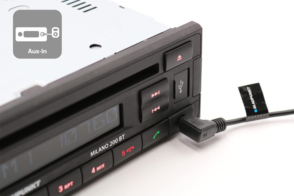 Blaupunkt Milano 200 BT, must, 1-DIN autostereo – kasutusnäide