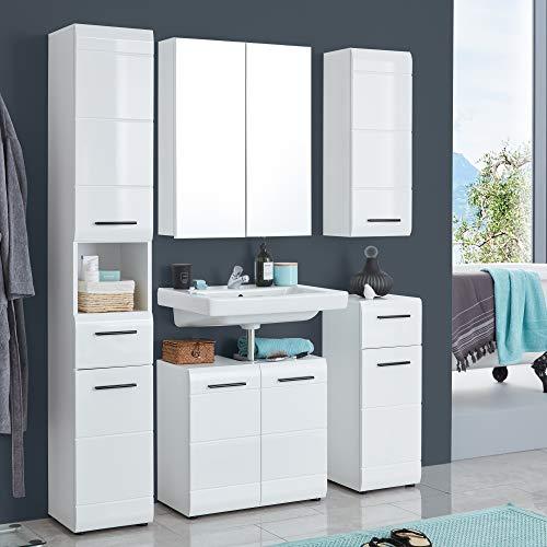 trendteam smart living – Valamualune kapp – Vannituba – Skin – Mõõdud (L x K x S) 60 x 56 x 31 cm – Värvus: Valge kõrgläige – 111630101 – pilt 10