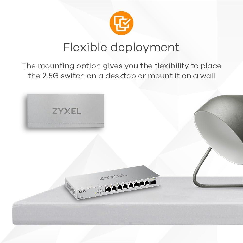 Zyxel 8-port 2.5G Multi-Gig haldamata switch 1 x 10G SFP+ | Laua- või seinakinnitus [XMG-108] – pilt 7