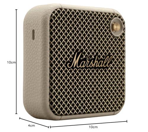 Marshall Willen Bluetooth-kõlar, juhtmevaba, üle 15 tunni mänguaega, veekindel IP67, kiirlaadimine, virnastatav – Kreem – pilt 9