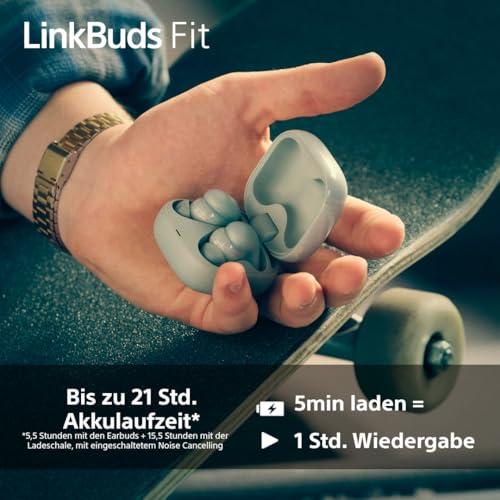 Sony LinkBuds Fit – Tõeliselt juhtmevabad mürasummutavad Bluetooth-kõrvaklapid – Mugav kogu päeva, IPX4, ümbritseva heli režiim, 21h aku kestvus, multipoint-ühendus, iOS & Android – Must – pilt 7