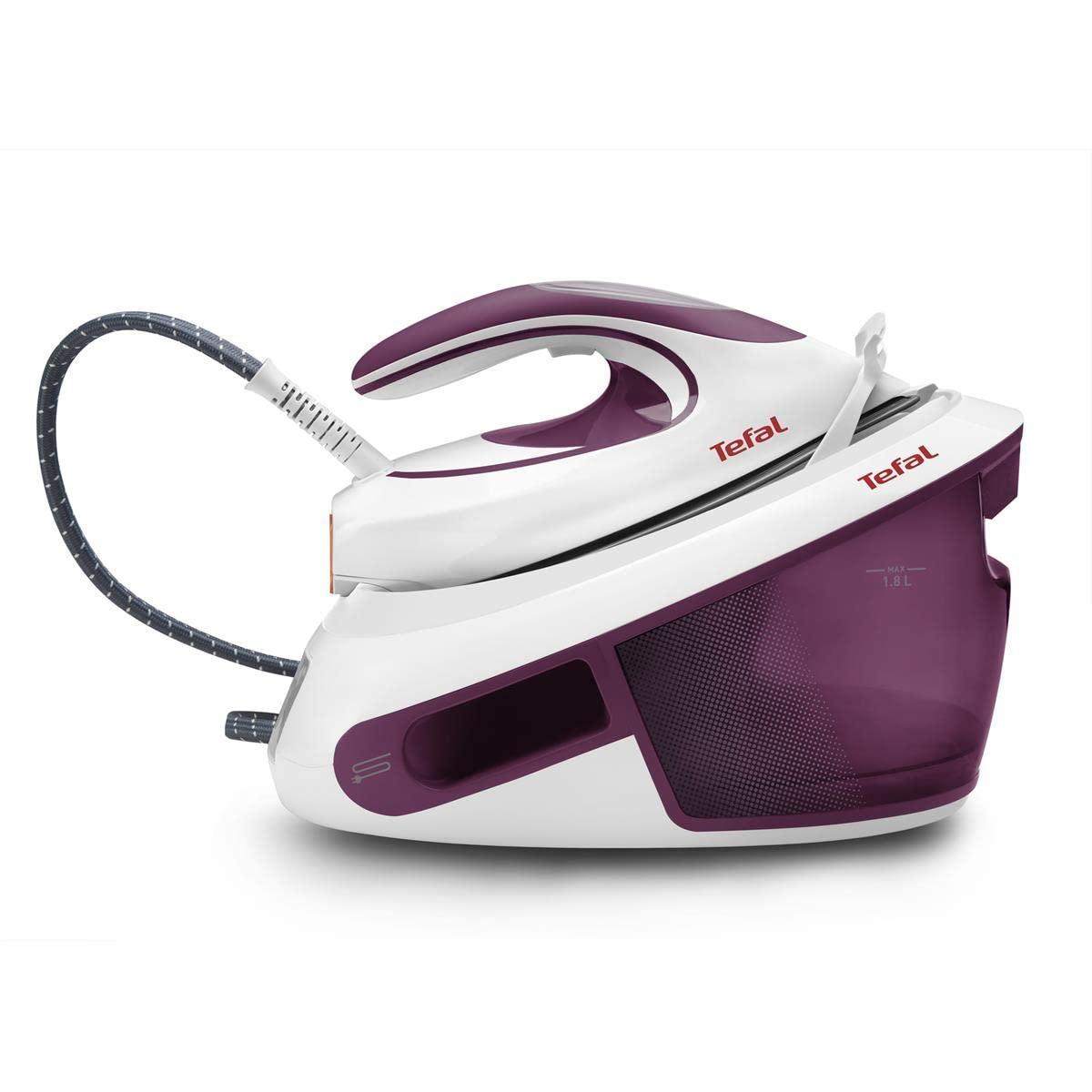 Tefal Express Anti-Kalk aurutriikimissüsteem, 2800 W, 6,5-barine surve, katlakivikollektsioon, optimaalne auru- ja temperatuurikombinatsioon, automaatne väljalülitus, 1,8 L veepaak, valge/lilla, SV8054 – kasutusnäide