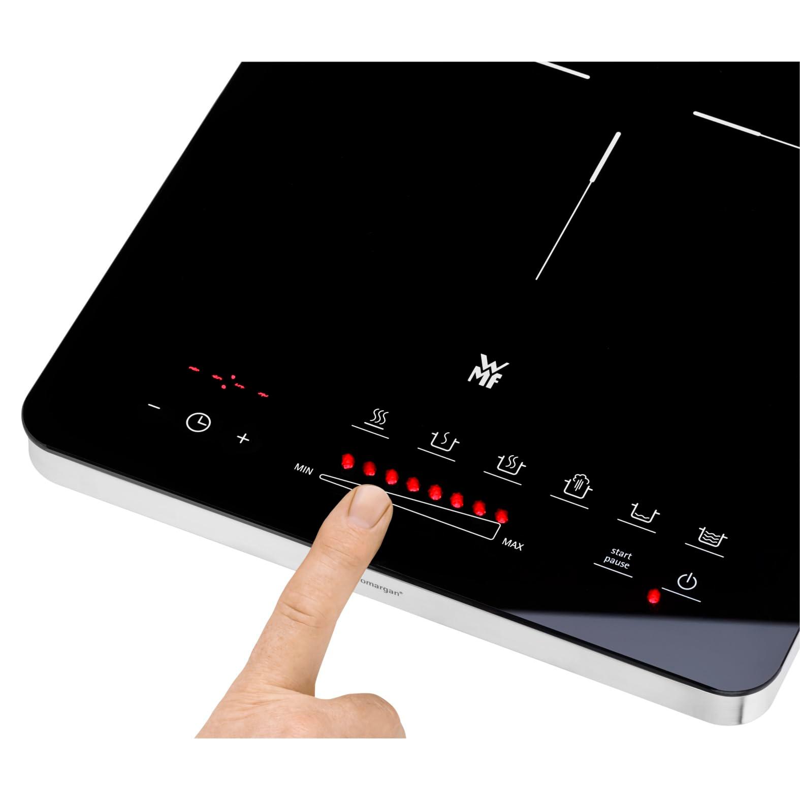 WMF Kult X mobiilne induktsioonpliit, kuni 28 cm, 1 keeduväli, 8 astet, poti tuvastus, puutetundlik ekraan, klaaskeraamika, taimer, 2100 W – kasutusnäide