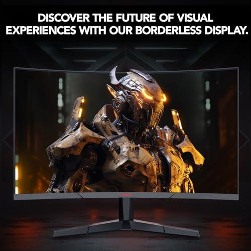 KOORUI 27-tolline mängumonitor, 1800R kumer ekraan, 2560×1440 (QHD), 144 Hz, 1 ms, DCI-P3 85%, üliõhuke raam, kallutatav, HDMI/DP tugi – pilt 9