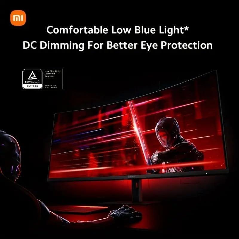 Xiaomi G34WQi Ultrawide Gaming Monitor 34-tolline – WQHD, 180Hz, 1ms, HDR 10, 100% sRGB, 4000:1 kontrastsus, 350niti, FreeSync, RGB taustavalgustus, madal sinine valgus, raamita disain, must – pilt 7