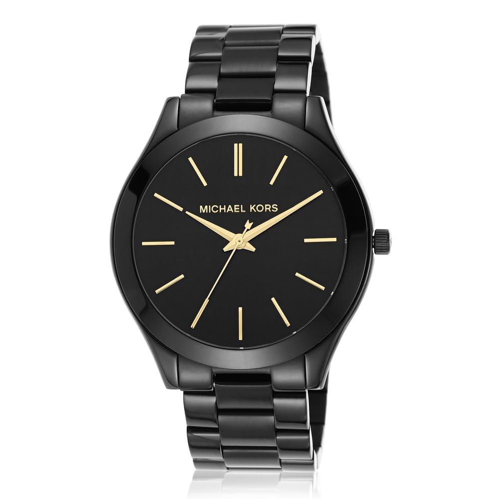 Michael Kors Runway naiste käekell, kvartsmehhanism roostevabast terasest, keraamilise või nahkrihmaga, must ja kuldne, 38MM – kasutusnäide