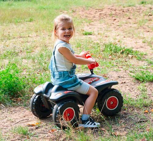 BIG Bobby Car Quad Racing (must-punane) – Lasteroller alates 3. eluaastast, turvaline rool, signaal ja offroad-rehvid, auto tüdrukutele ja poistele 3-7 aastat (kuni 50 kg) – pilt 6