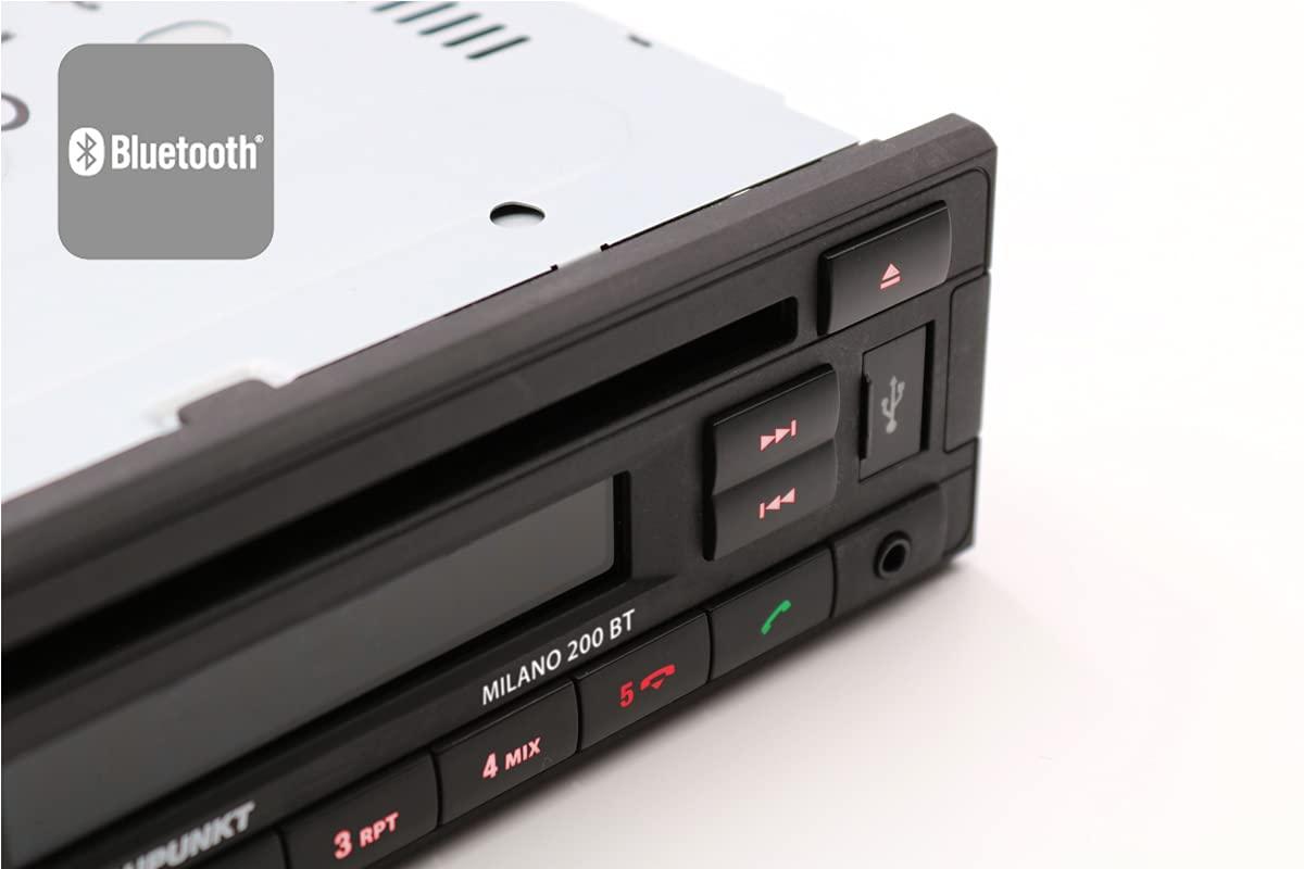Blaupunkt Milano 200 BT, must, 1-DIN autostereo – detailne vaade