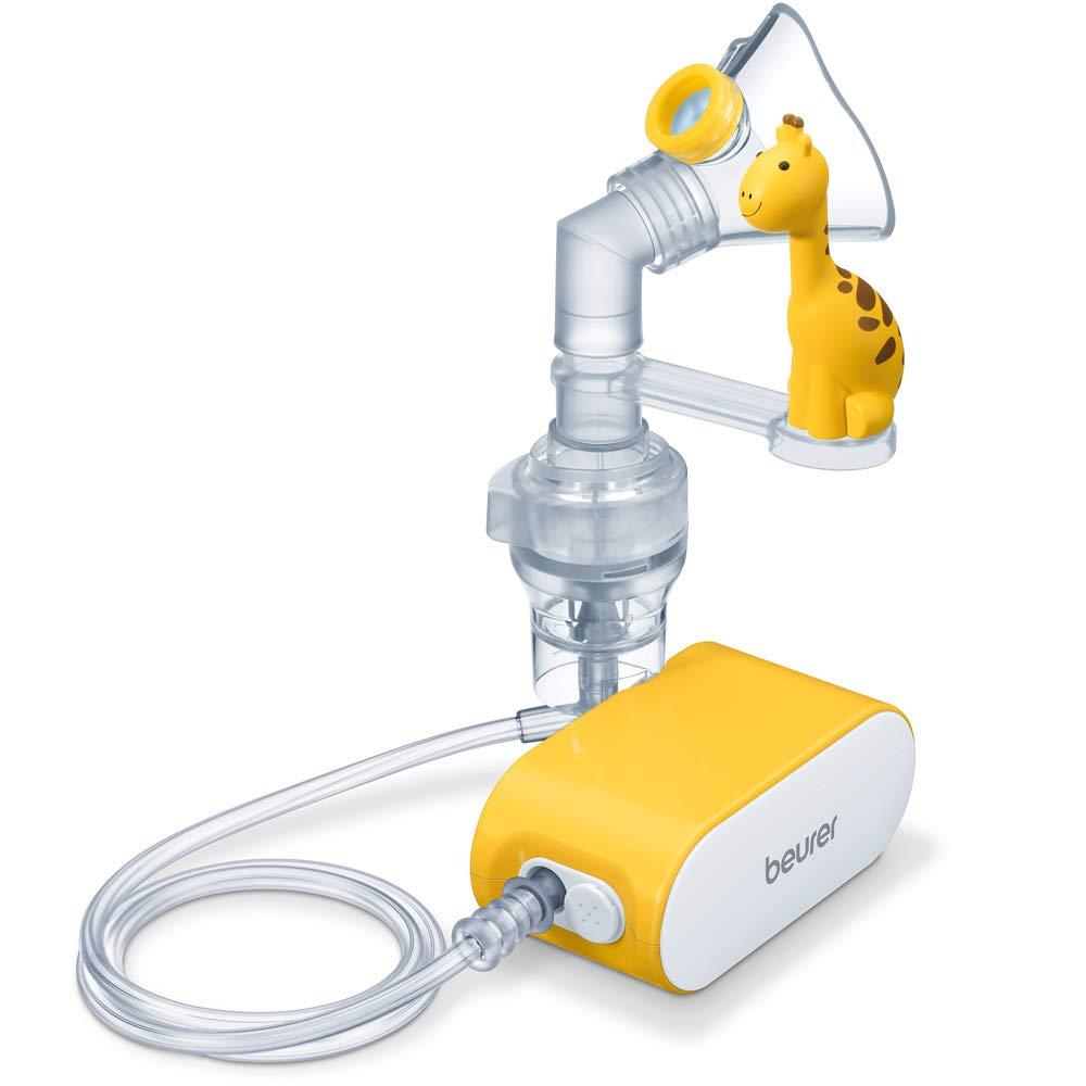 Beurer IH 58 Kids inhalaator koos kaelkirjaku kinnitusega vedelate ravimite nebuliseerimiseks, tõhusaks inhalatsiooniks lastele, kõrge nebulisatsioonivõimsusega ja lühikese sissehingamisajaga