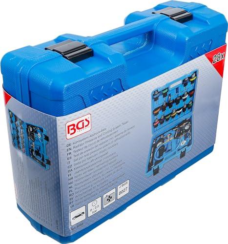 BGS 8098 | Jahutussüsteemi testkomplekt | 28-osaline | Sisaldab täitesüsteemi | Jahutusvedelik | Radiaatori tester | Kontrollseade – pilt 7