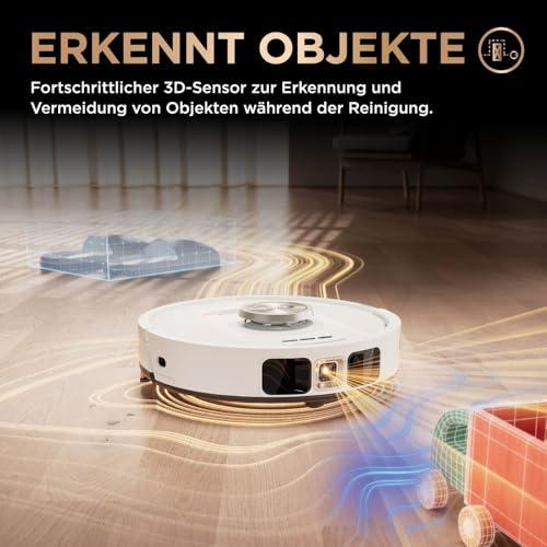 Shark PowerDetect 2-in-1 Tolmu- ja Pühkimisrobot, NeverTouch Pro 60 Päeva, Ise-Tühjendamine, Vee Täitmine ja Puhastus, 3D- & LiDAR-Navigatsioon, NeverStuck Takistuste Vältimine, Valge, AV2800ZEEUWH – pilt 11