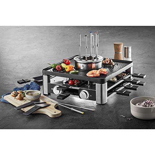 WMF Lumero 3in1 Gurmeejaam 8-le inimesele – Raclette ja Fondue Kombi, elektriline, temperatuuriregulatsioon, valgustus, 1800 W, roostevaba teras – pilt 7