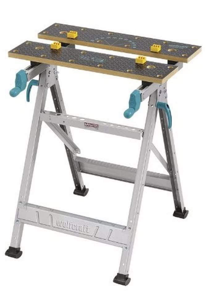 wolfcraft Master 200 Pingutus- ja Töölaud 6177000 – kokkupandav/Universaalselt kasutatav ja vastupidav töölaud/Täiuslik kodu- ja käsitöölistele