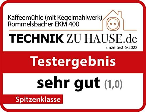 ROMMELSBACHER kohviveski EKM 400 – koonusjahvatus, antistaatiline funktsioon, 12 portsjonit, hoidik portafiltrile, 35-astmeline jahvatusseade, 220 g ubade mahuti, 130 W – pilt 8
